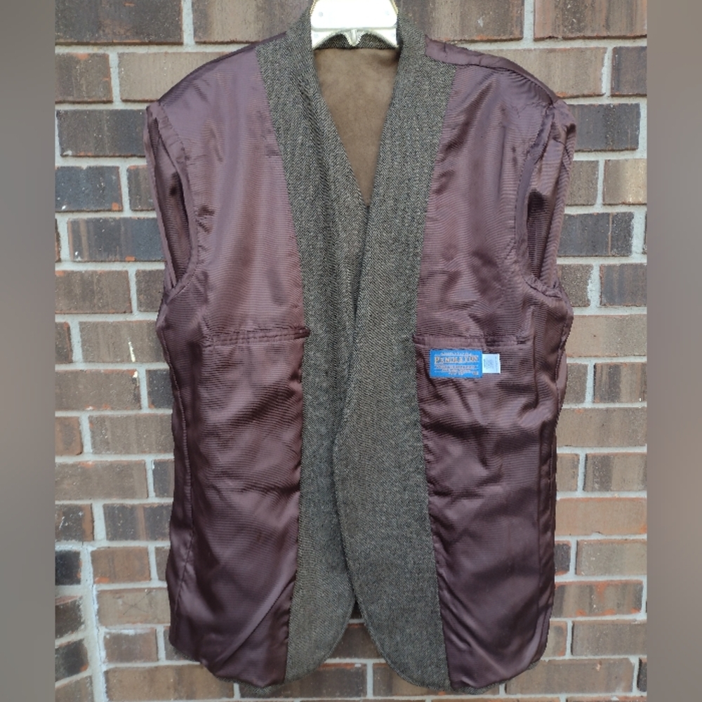 Pendleton Men’s Blazer Wool Herringbone Western S… - image 6